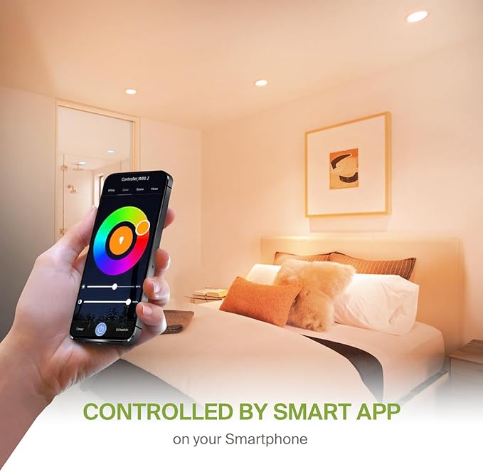 ASD 1 Pack LED Smart Recessed Lighting 6 Inch 15W, RGBW Color Changing Lights - Image 5