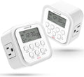 Fosmon 7 Day Digital Timers for Electrical Outlets, Indoor Plug-in Light Timers by Fosmon