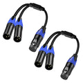 Seefeful XLR Splitter Cable, 1 Xlr Female to 2 Xlr Male Patch Y Cable, Balanced by Seefeful