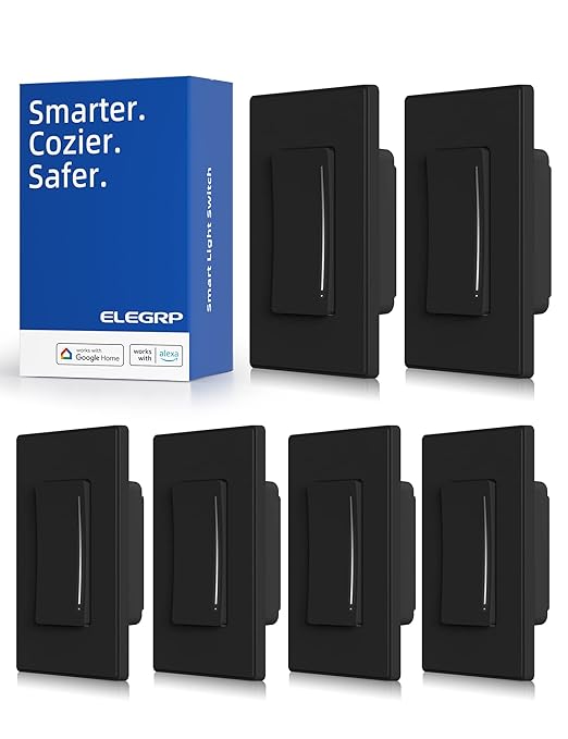 ELEGRP Smart Dimmer Light Switch DTR30, Single Pole or 3 Way, 2.4GHz Wi-Fi by ELEGRP%7CELEGROUP