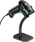Barcode Scanner with Stand, USB Wired Inventory 2D 1D QR Code Scanner, by Anyeast