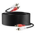 Sjorks RCA Cable 30ft, 2RCA Male to 2RCA Male, Audio Stereo Subwoofer Cable by Sjorks