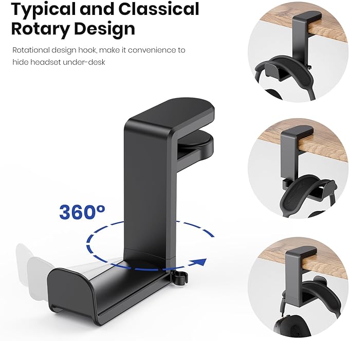 3in1 Rotating Headphone Holder - Image 5