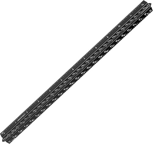 12" Architectural Scale Ruler Aluminum Architect Scale Triangular Scale Ruler - Image 2