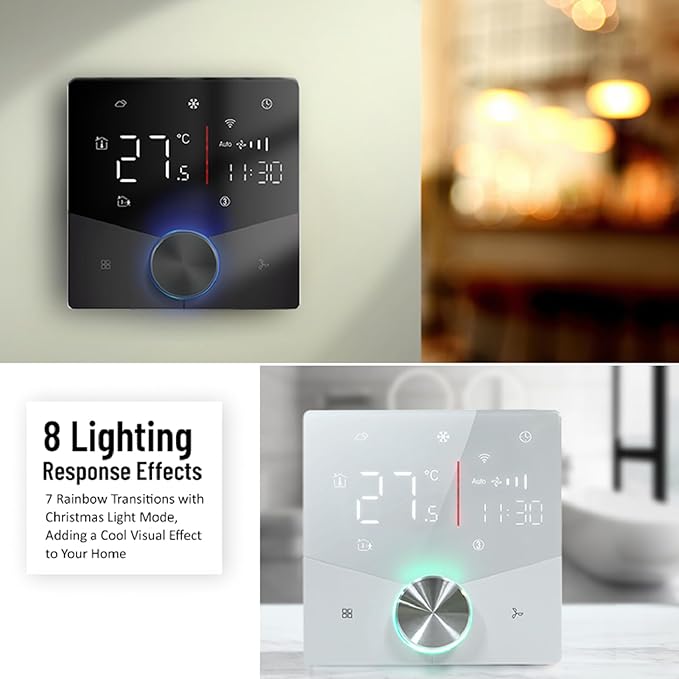 WiFi Central AC Thermostat Energy Saving Control Wall Mounted Programmable - Image 4