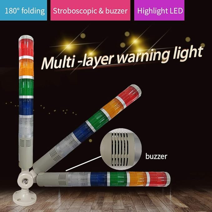 YJINGRUI LED Industrial Signal Tower Light 5 Colors Flash LED Light - Image 2
