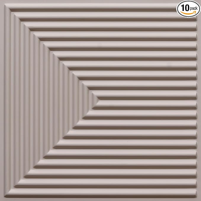 From Plain To Beautiful In Hours 9004 Depth Tier PVC 12 in x 12 in Peel and by DecorativeCeilingTiles