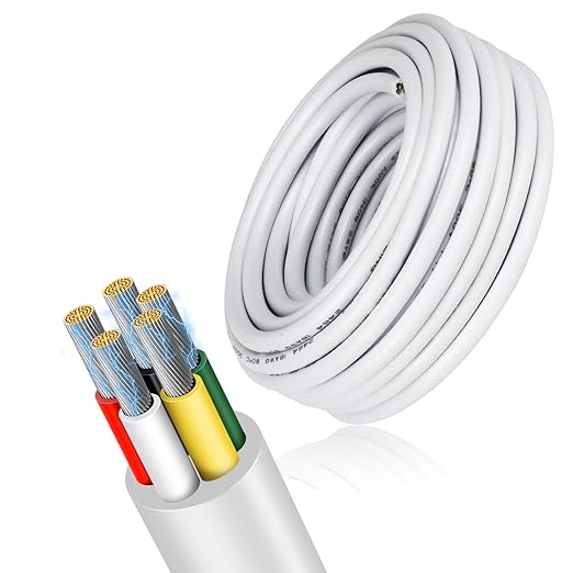 20 Gauge 5 Conductor Electrical Wire, 16.4 FT Low Voltage 20/5 Tinned Copper by RESHAKE