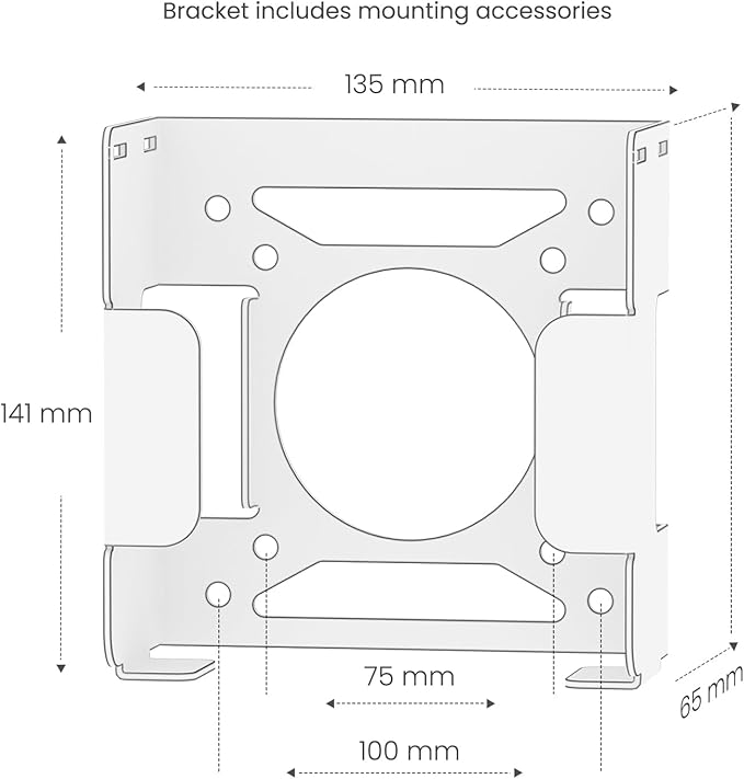 Fasgear Mac mini M4 Vesa Mount Pure Aluminum, Under Desk Mounting Bracket - Image 6