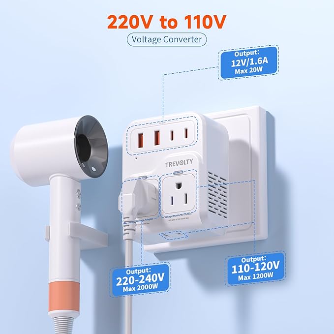 TREVOLTY 2000W Voltage Converter US to Europe - Image 7