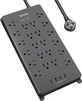 TROND Surge Protector Power Strip, 5ft Flat Plug Extension Cord by TRONDOfficial