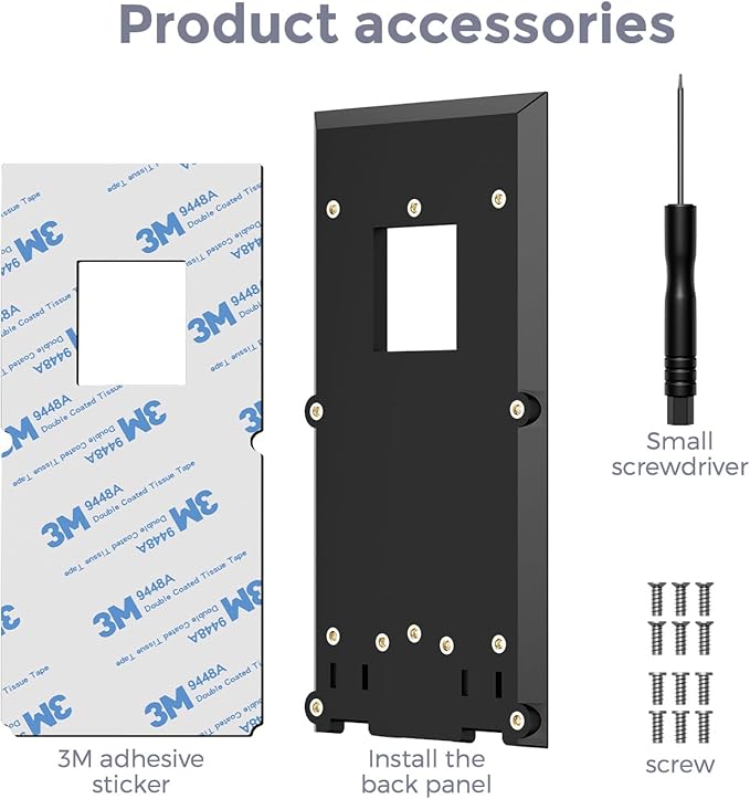 No-Drill Mounting Plate for Ring Video Doorbell 1/2/3/3 Plus/4, Battery - Image 7