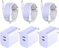 Phone 17 16 15 Pro Max Charger Cable, 20W Dual Port USB C Fast Charger Block by Auorld