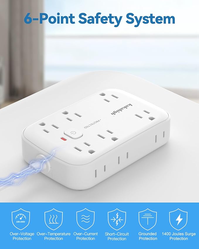 25FT Extension Cord with Outlet Cover & Multi USB, Ultra Thin Outlet Concealer - Image 8