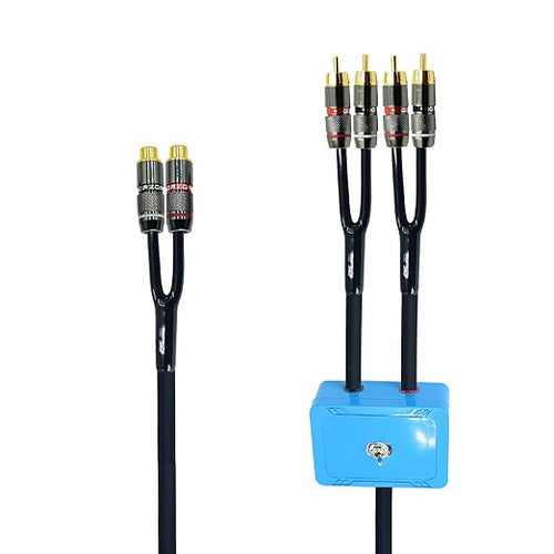 1.5ft Sound Channel swicher 2 female to 4 male RCA Switch Selector 2 in 1 Out by Arklove