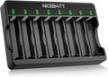 Smart 8 Bay AA AAA Battery Charger, Over-Discharge Damage Repair, USB Type-C by Unknown
