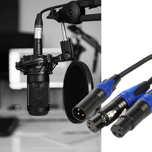 1 Male to 2 Female XLR Y Splitter Micrphone Cable, 3pin Male to Dual Female - Image 7