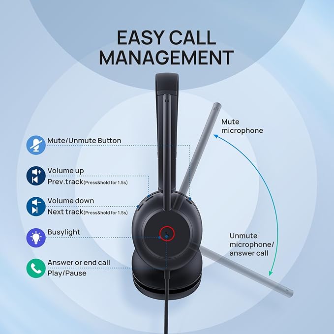 Yealink UH35 Wired Headset, USB Headset - Image 3