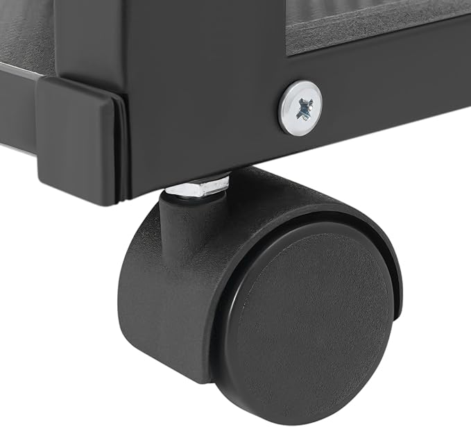 5-Tier AV Media Stand with Universal Wheels, Center Stereo Components Storage - Image 5
