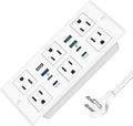 Recessed Power Strip with 45W USB C, Furniture Desk Flush Mount Outlet by VILONG