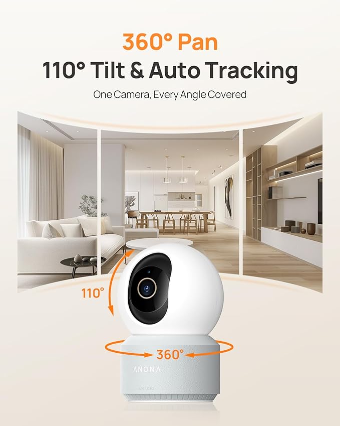 Anona Pano 4K UHD Indoor Camera, Pet/Dog/Baby Security Camera - Image 3