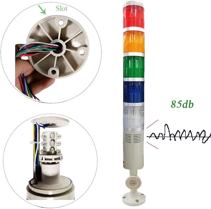 YJINGRUI LED Industrial Signal Tower Light 5 Colors Flash LED Light - Image 4