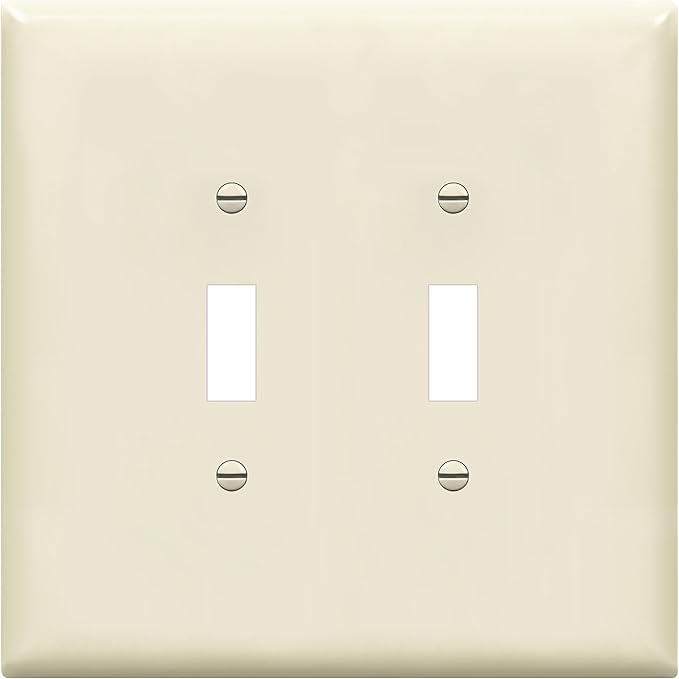 ENERLITES Jumbo Double Toggle Switch Cover, Two Gang Light Switch Wall Plate by Enerlites