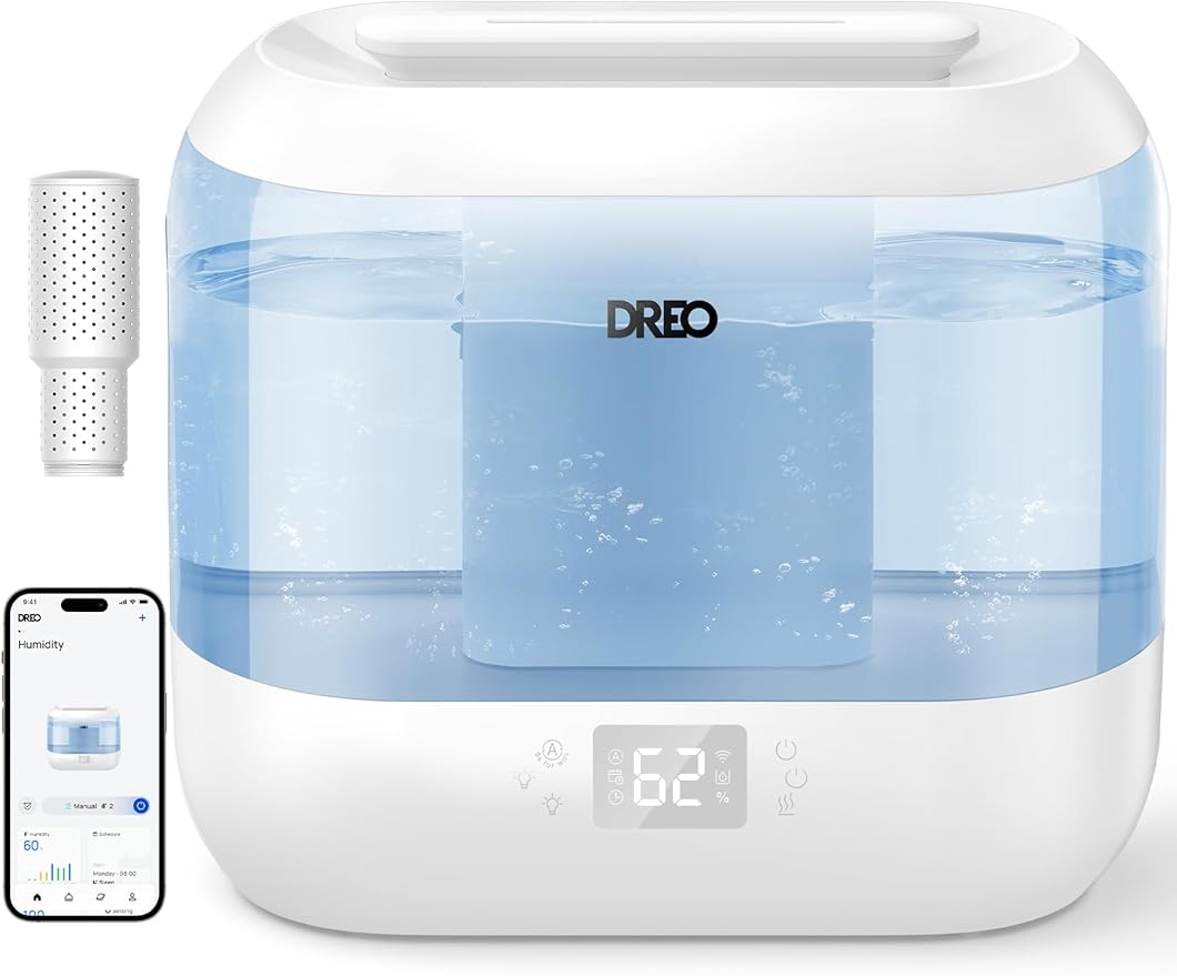 DREO Smart Humidifiers for Bedroom, Top Fill 4L Supersized Humidifier Large Room by DREO
