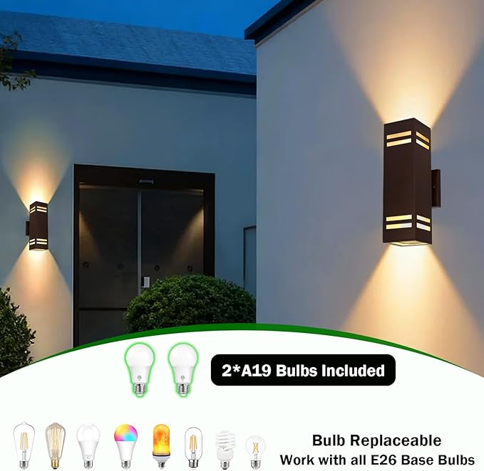 iYogaled Dusk to Dawn Outdoor Wall Lights Fixture – ETL Listed, Aluminum - Image 5