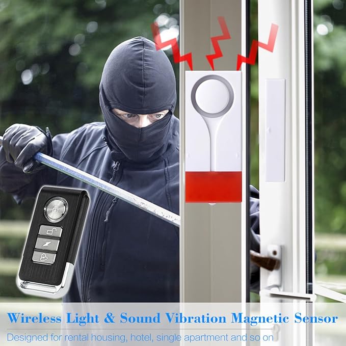 Meichoon Door Window Alarm for Home Security Sensor Wireless Anti-Theft Burglar - Image 3