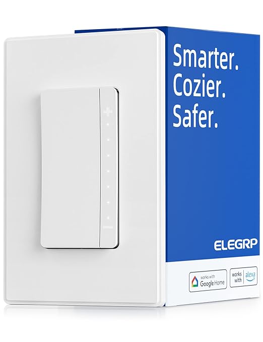ELEGRP Smart Dimmer Light Switch DPR30, 2.4GHz Wi-Fi Dimmer Switch Compatible by ELEGRP%7CELEGROUP