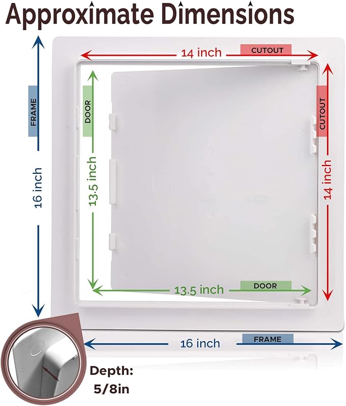 Morvat Access Panel 14x14 Inch for Drywall & Ceiling - Image 3
