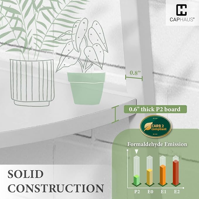 CAPHAUS Tall Corner Shelf Stand, 4-Tier Display Shelves, Ladder Corner Wood - Image 5