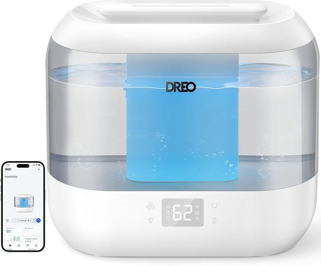 DREO Smart Humidifiers for Bedroom, Top Fill 4L Supersized Humidifier Large Room by DREO