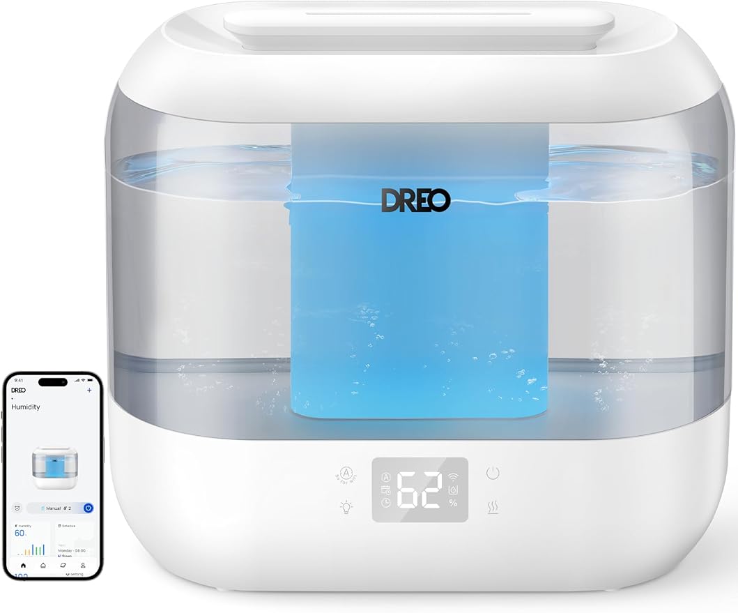 DREO Smart Humidifiers for Bedroom, Top Fill 4L Supersized Humidifier Large Room by DREO