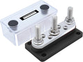 AMOMD 300A Bus Bars 3 Terminal Studs M10 4 8#-32 Screws Nickel Plated Copper by AMOMD