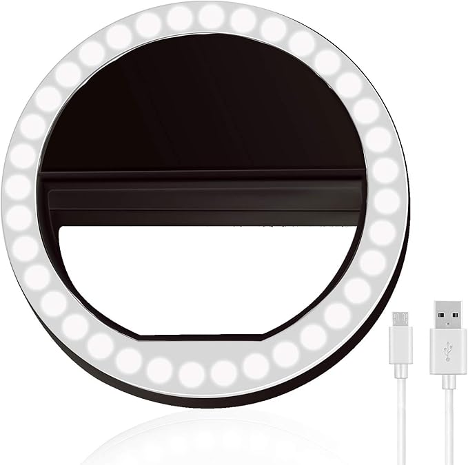 XINBAOHONG Selfie Ring Light Rechargeable Portable Clip-on Selfie Fill Light by XINBAOHONG
