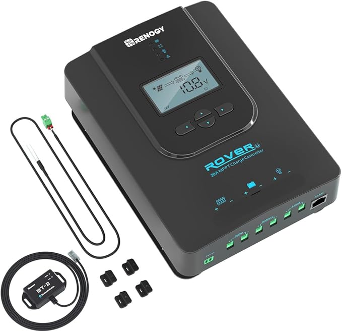 Renogy Solar Charge Controller- Rover 20A 12V24V Auto DC Input MPPT Charge by RenogySolar