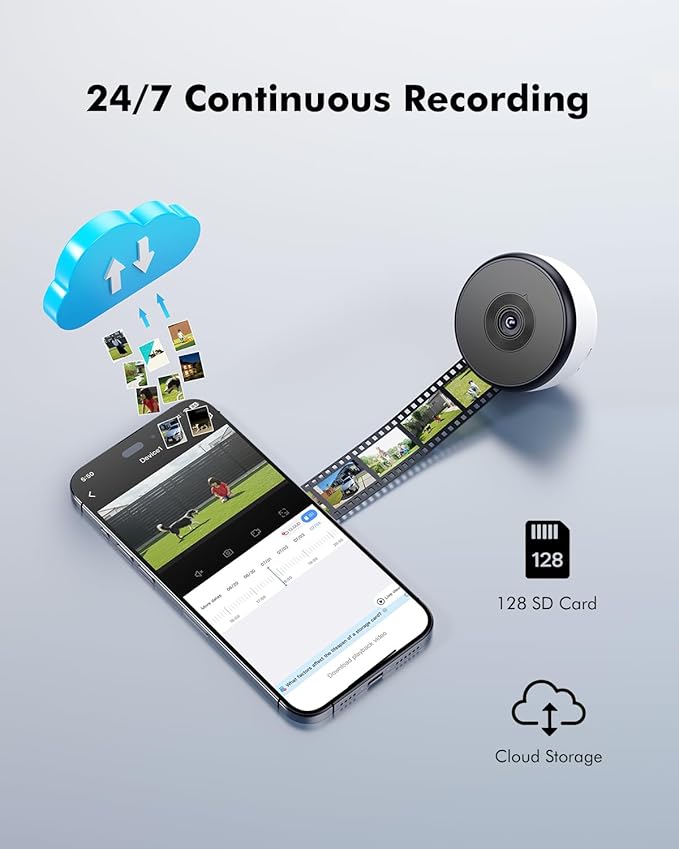 3MP 2K Window Security Camera, 5G & 2.4GHz WiFi Indoor Camera - Image 7