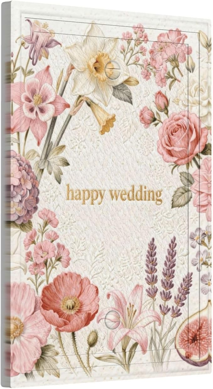 Bvtewkhz Floral Plant Watercolor Flowers No Device Single Blank Decorative - Image 2