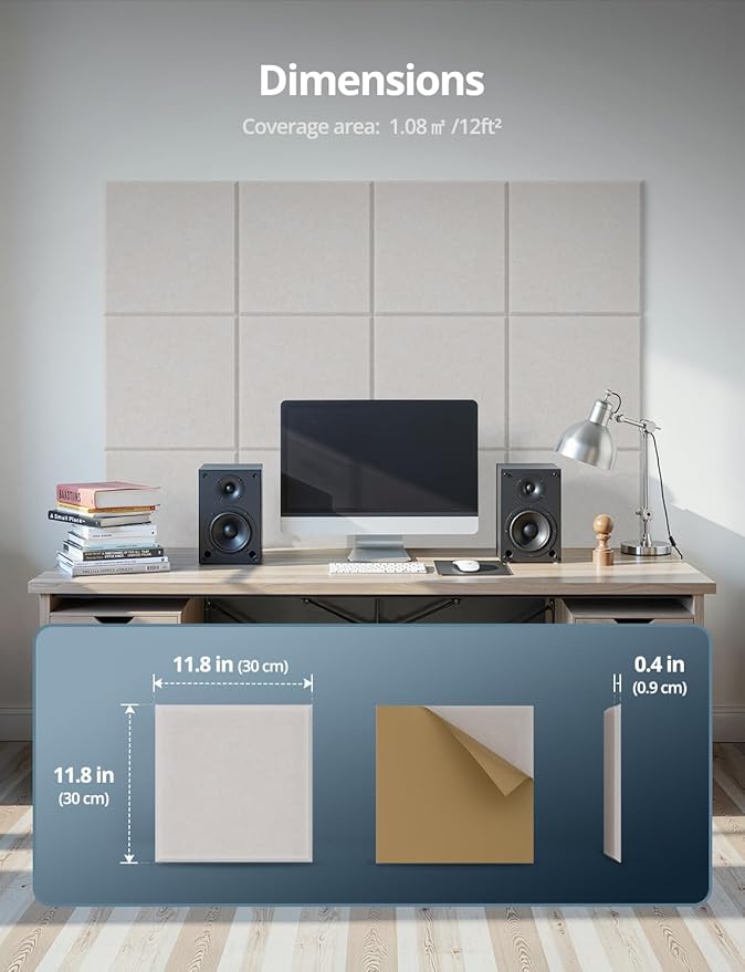 Square Acoustic Wall Panels, Sound Absorbing Panels - Image 9