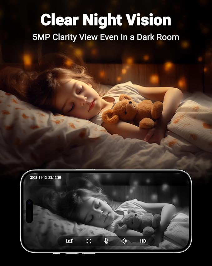 MUBVIEW 5MP Indoor Security Camera, 5/2.4G WiFi Cameras - Image 8