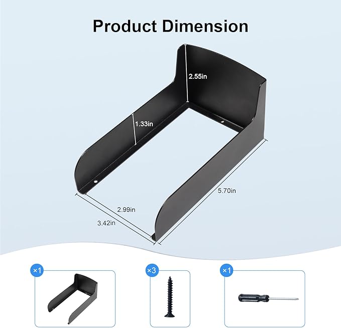Dgyezhao Outdoor Black Doorbell Rain Anti-Glare Cover, Steel Weather-Blocking - Image 3