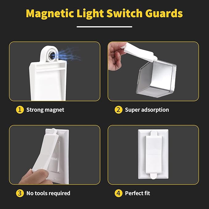 White, 6-Piece: Child Proof Switch Blocker and Cover - Image 5