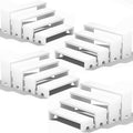 4 Set Large White Wooden Tiered Riser Display Stands by Unknown