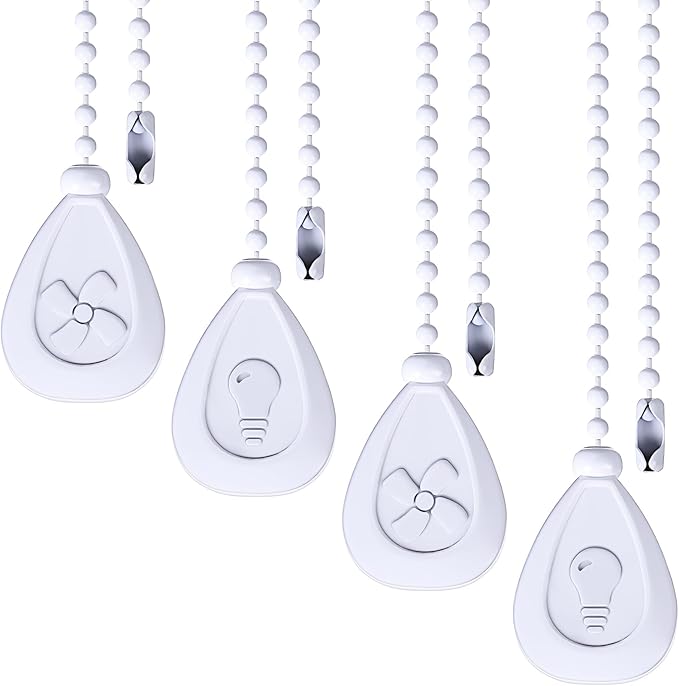 Patelai 4 Pieces Ceiling Fan Pull Chain Extender Ornament 12 Inch Ceiling Pull by Patelai
