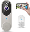 GridTera 1080p Wireless Video Doorbell Camera, AI Human Detection, Live View by GridTera