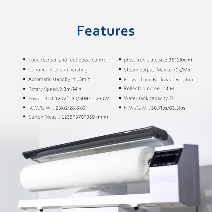 Rotary Steam Press, Hotel Linen Ironing Roller Machine - Image 9