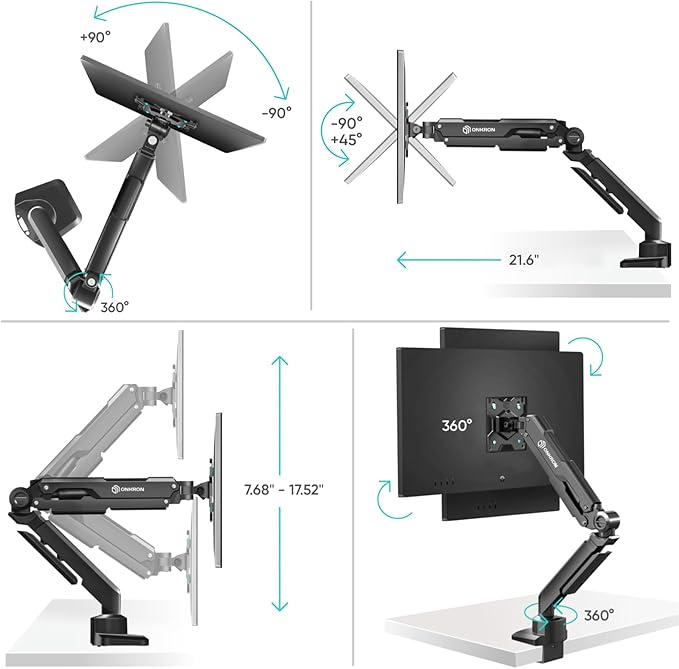 ONKRON Single Monitor Desk Mount - Image 8