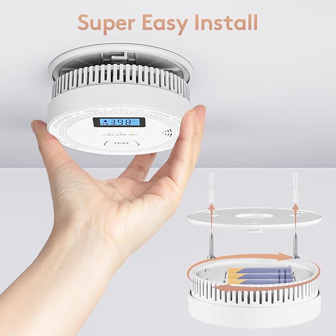 2 Packs, 2 in 1 CO & Smoke Detectors, Carbon Monoxide Detectors, Smoke Detector - Image 5